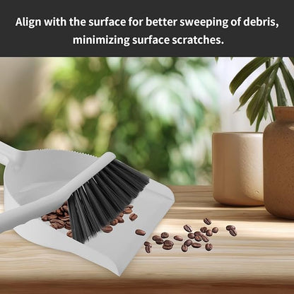 Small Broom and Dustpan Set, Dustpan and Brush Set, Small Brush and Dustpan Set, Hand Broom and Dustpan Set, Mini Handheld with Home, Desktop, Kitchen, pet