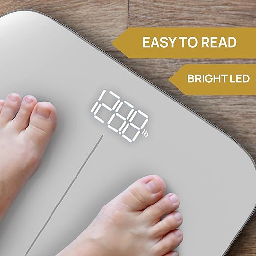 INEVIFIT Premium Bathroom Scale, Highly Accurate Digital Bathroom Body Scale, Precisely Measures Weight up to 400 lbs