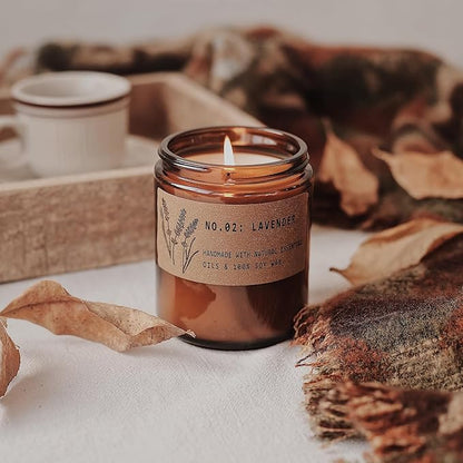 Aromatherapy Candles for Home Scented, Candle Gift Set for Stress Relief | Meditation | Yoga | SPA | Relaxing, Amber Jar Candles for Women, Birthday, Valentine, Mother's Day, 7.1 oz - Pack of 4