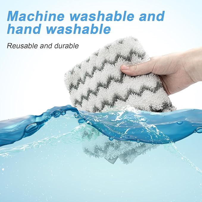 Steam Mop Replacement Pads for Shark S3500 Series S3501 S3601 S3501S S3601C S3550 S3801 S3901 S2901 Steam Pocket Mop,Microfiber Scrub Mop Pads for Deep Cleaning,Reusable and Machine-washable,3 Pack