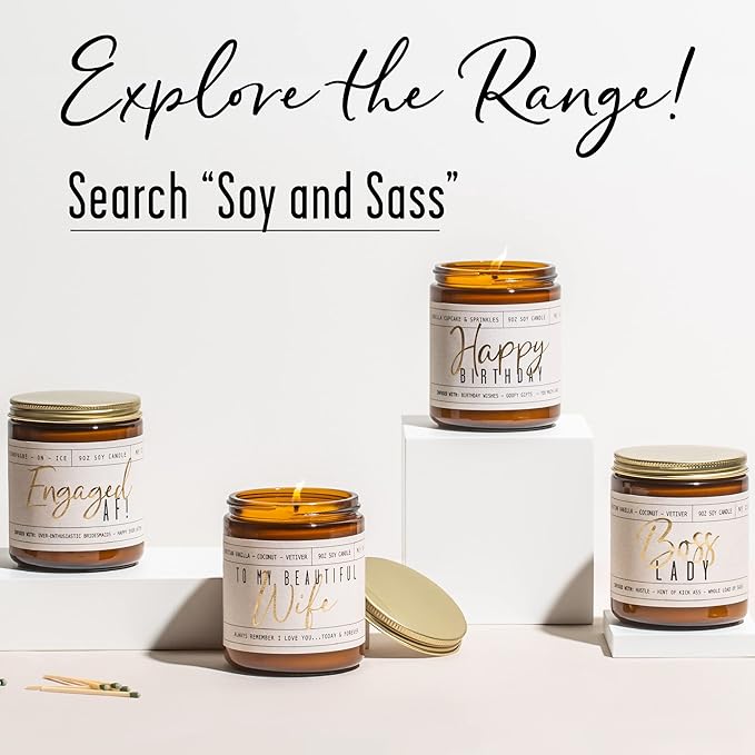 Best Friend Gifts for Women, Funny Friendship Gifts for Women Friends-'You're my Favorite!' Soy Candle, w/Champagne on Ice I Coworker, Bestie, BFF Birthday I USA Made