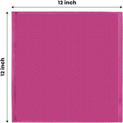 Artoid Mode 100% Cotton Rose Red Waffle Weave Kitchen Dish Cloths, 12x12 Inch Ultra Soft Absorbent Quick Drying Kitchen Dish Towels Set of 6