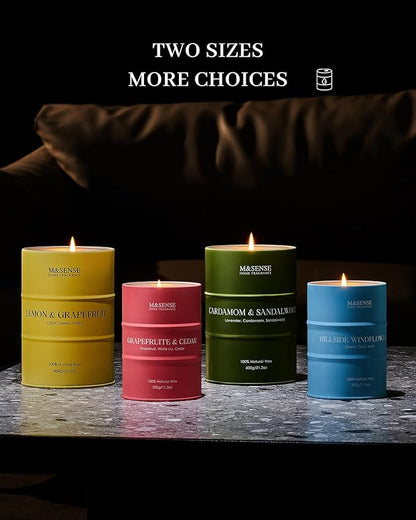 M&SENSE White Flowers Soy Scented Candles, Summer Natural Organic Clean Burning Candles 11.3oz 70 Hours Long Lasting, Floral Relaxing Aromatherapy Candles Gifts