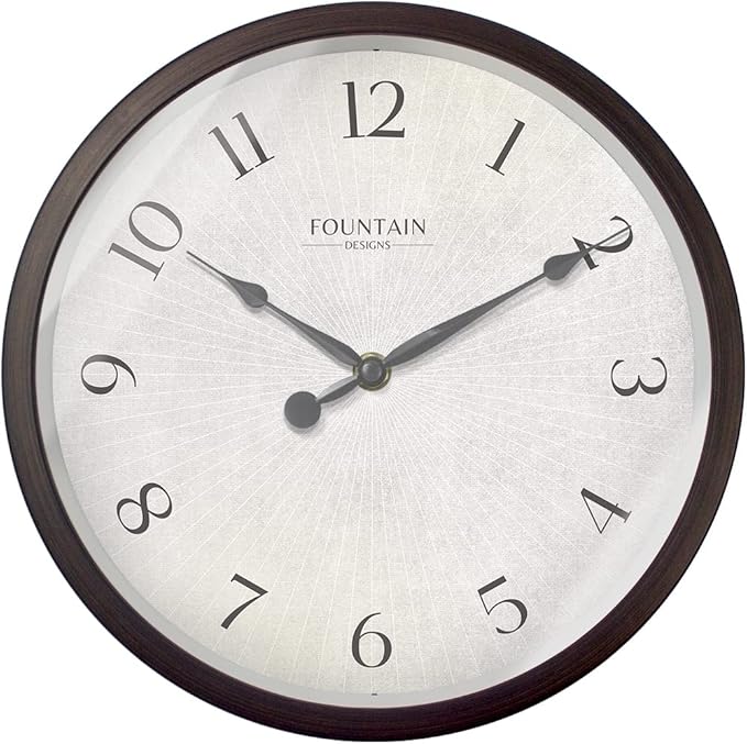 10 Inch Small Modern Farmhouse Wall Clock, Non Ticking Silent Clock for Bedroom, Modern and Vintage Style (Oil Rubbed Bronze)