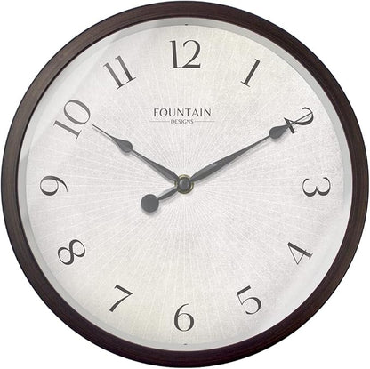 10 Inch Small Modern Farmhouse Wall Clock, Non Ticking Silent Clock for Bedroom, Modern and Vintage Style (Oil Rubbed Bronze)