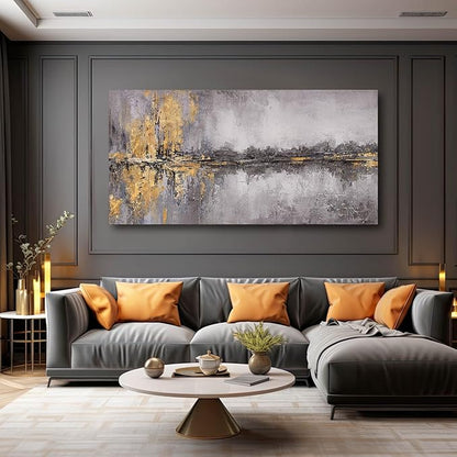 Canvas Wall Art Modern Home Decor Wall Abstract Gold Wall Pictures Posters & Prints Home Decorations for Living Room Bedroom Office 30"x60"