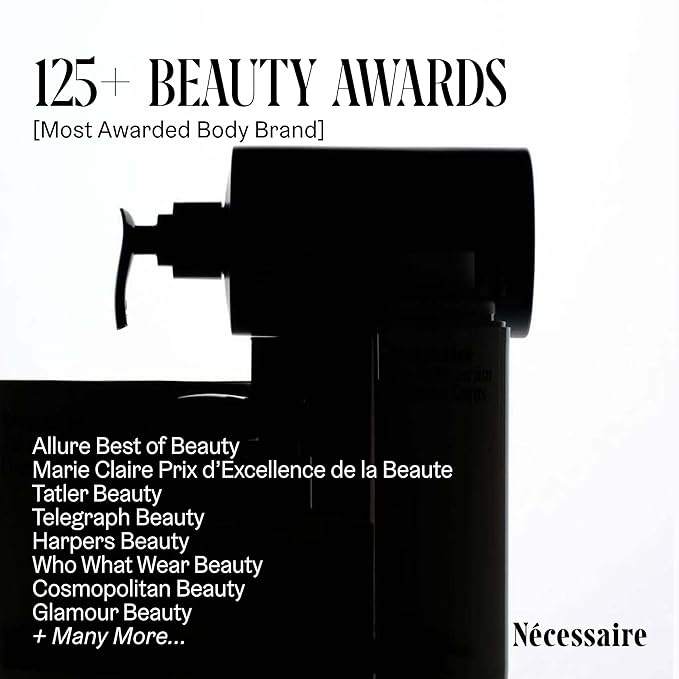 Nécessaire The Body Wash Hinoki. Natural Body Wash for Women & Men, Softening Shower Gel with Gentle Exfoliating Acids AHA/BHA/PHA. Gel Cleanse,16.9 fl oz