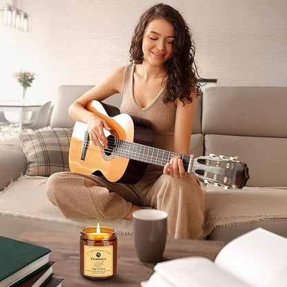 Sage & Citrus Scented Candle Set 2 Pack – Natural Soy Wax Hand-Poured – 60 Hour Long Lasting Burn – Relax and Relieve Stress – Premium Aromatherapy Candle for Home Decor, Gifts