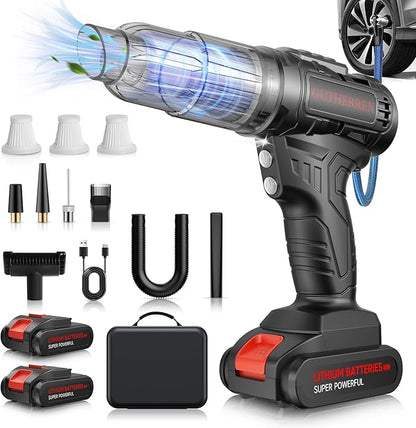 Car Vacuum Portable Cordless, 40,000Pa High Power Dust Buster, Rechargeable Battery Powered Vacuum Cleaners for Office,Home, Car, Pet Hair, Keyboard, Black
