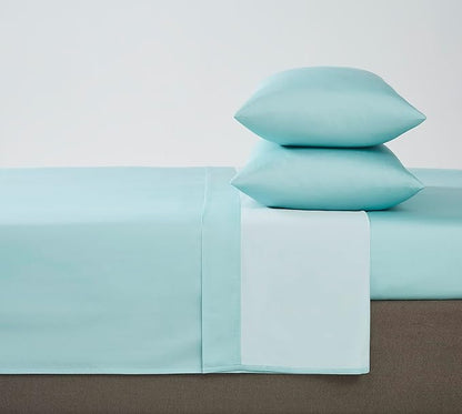 Linen Closet Luxury Cotton 1200 Thread Count Hotel Luxury 4-Piece Sheet Set, Full, Aqua