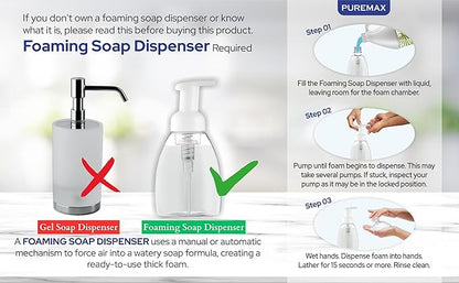 Foaming Hand Soap Refills with Essential Oils | Rain Drops | Gentle, Moisturizing | Biodegradable Formula | Made in USA | 128 Fl Oz (1 Gallon) |