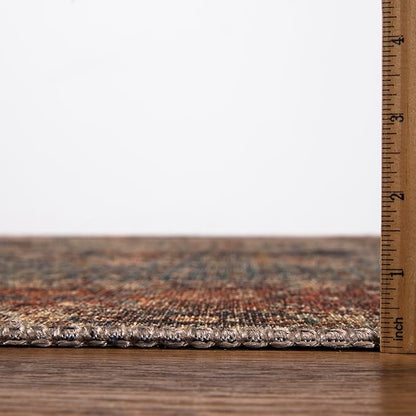 Keen Home Design 3x5 Rug - Machine Washable Entry Rug with Non-Slip Backing, Ideal for Enteryway, Kitchen, Bathroom, Laundry Room - Vintage, Easy Clean, Durable, Low Pile Rug - (3' x 5')