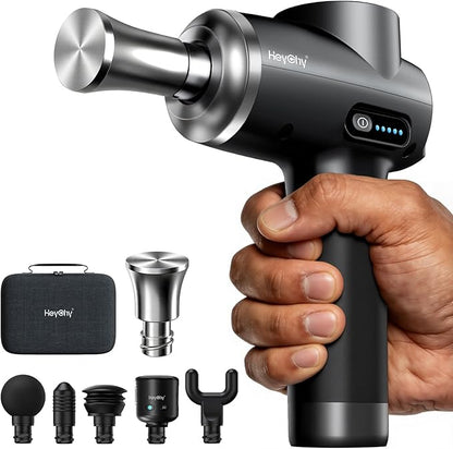 Professional Muscle Massage Gun Deep Tissuewith Metal Head Therapy, Portable Handheld MuscleMassager, Percussion Back Body Masajeador 12mm Amptitude for Athletes, Runner, Gifts for Men Women