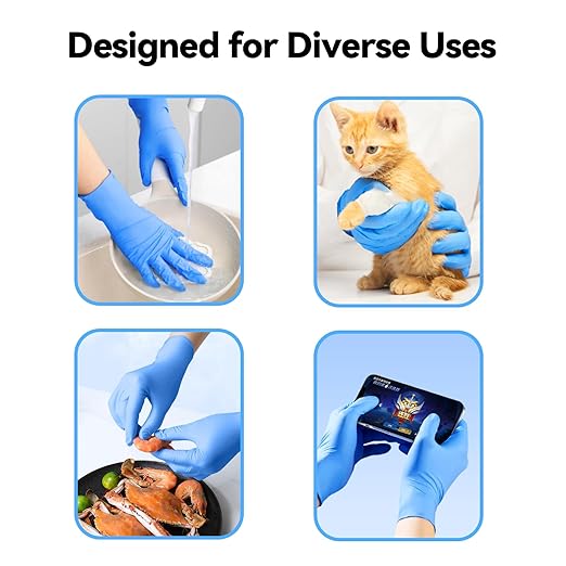 Jointown Medical Synmax Vinyl Exam Gloves - Latex-Free & Powder-Free - X-Large, BMPF-3004(Case of 1000,Blue)