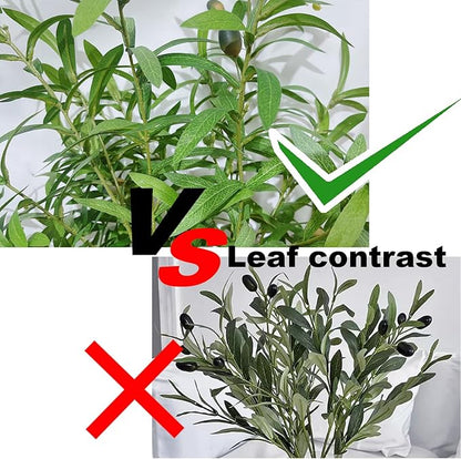 Fake Tree Faux Olive Tree Artificial Olive Trees Artificial Indoor 6.3 Feet Realistic Potted Silk Indoor Large Fruit for Home Offices, Living Rooms, Bedrooms, Stairs and Foyer Decor