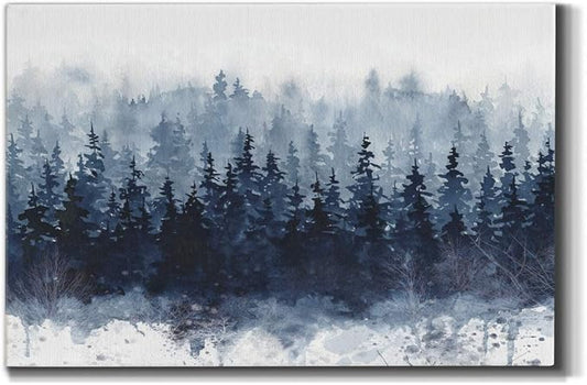 Home Decor Landscape Canvas Wall Art Abstract Floral Painting Modern Pictures Artwork Decoration for Living Room Kitchen Bathroom Office, Ready to Hang, 32x48