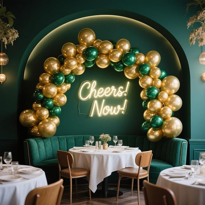 Metallic Gold Balloons 100 Pack, 12 Inch Chrome Latex Helium Garland for Elegant Birthday Wedding Baby Shower Arch Party Decorations