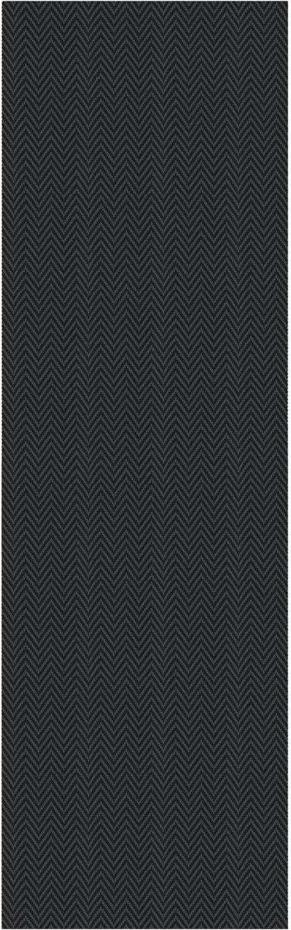 2x8 Ft Braided Runner Rug Washable Runners for Hallways Kitchen Runner Rug with Rubber Backing Cotton Entryway Runner Indoor, Woven Floor Carpet for Hall Kitchen Bedroom, Black/Grey