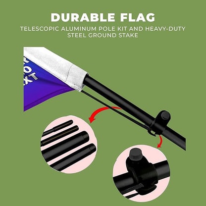 Custom Feather Flag(11.5Feetx2.5Feet) By Dreamcontroller For Business Outside With Optional Add-On Pole(15Feet) and Groundspike | Swooper Flag Banner | Made In Usa | Hd Print