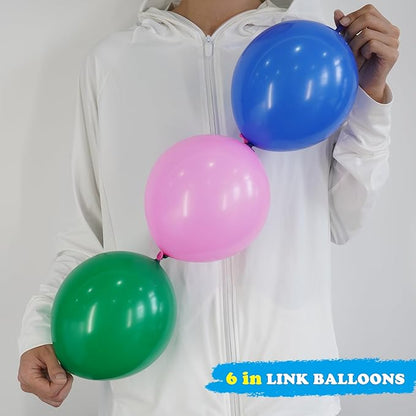 Dark Green Link Balloons 6 Inch 120 Pcs Latex Quick Linking Balloon for Birthday Wedding Party Festival Decorations