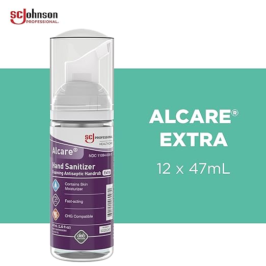 SC Johnson Professional Alcare Extra Foaming Hand Sanitizer, 47ml Pump Bottle, 12 Pack