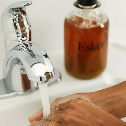 ESKER Calendula Hand Cleanser – Luxury Plant-Based Foaming Hand Wash | Calendula & Essential Oils in Reusable Glass Bottle – Plant-Based • Cruelty-Free • Sulfate-Free • 16.9 fl oz