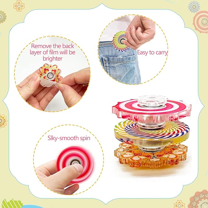 40 Pack Mini Fidget Spinner Toys Bulk Party Favors Easter Basket Goodie Bag Stuffers Gifts,Stress Relief Sensory Toys for Kids Teens Adults Autisms,Treasure Box Toy for Classroom Prizes Supplies