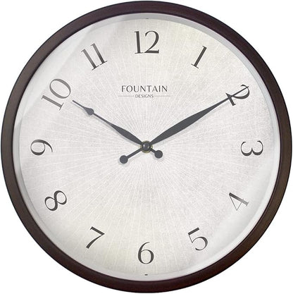 12 Inch Modern Farmhouse Wall Clock, No Ticking Silent Clock, Vintage Oil Rubbed Bronze Black