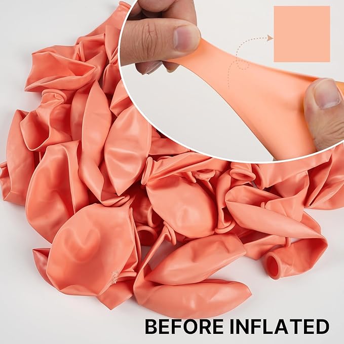PartyWoo Peach Balloons 50pcs 12 Inch Light Orange Latex Helium Balloons for Wedding Baby Shower Bridal Shower Bachelorette Anniversary Engagement Graduation Birthday Party Decorations Orange-Y21
