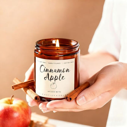 Scented Candle Gift Set for Women – 6 Pack 7oz Winter Scented Soy Candles, Long Lasting Aromatherapy Christmas Gifts for Her, Perfect for Home Décor, Vanilla, Cinnamon & Cedar Scents