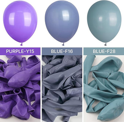 PartyWoo Dusty Blue Balloons 50 pcs 12 inch Boho Blue Balloons for Graduation Wedding Baby Shower Gender Reveal Anniversary Birthday Party Decorations Blue-F16