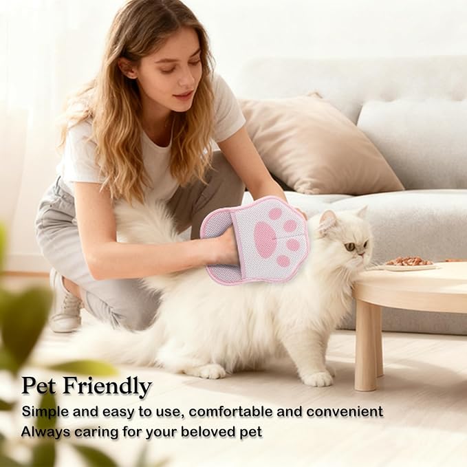 FlowFish 1 Pack Pet Hair Removal Electrostatic Glove for Dogs and Pets, Washable & Reusable Electrostatic Pet Hair Remover Glove, Durable Pet Hair Removal Tool for Multi-Occasions