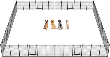 FXW Instant Unleashed Dog Playpen, Portable Pet Fence for Outdoor, RV Trips, and Camping, 45inch, 48Panels for Large Dogs│Patented