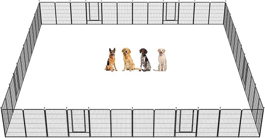 FXW Instant Unleashed Dog Playpen, Portable Pet Fence for Outdoor, RV Trips, and Camping, 45inch, 48Panels for Large Dogs│Patented