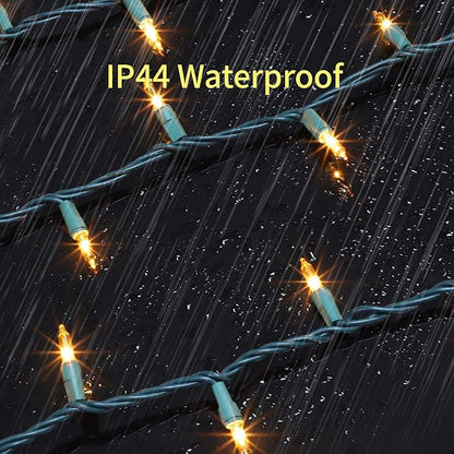 Green Wire, Yellow Incandescent Bulb 100 Mini String Lights for Indoor Christmas Tree Garland Birthday Wedding Party Festival Decoration