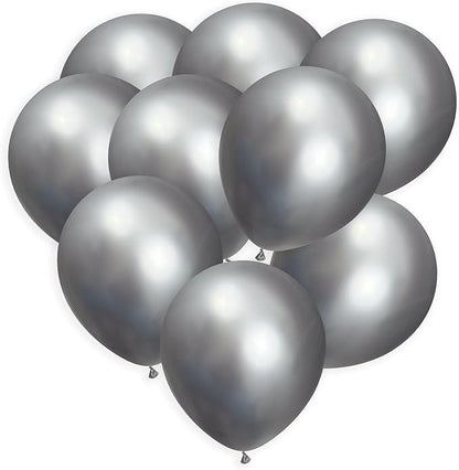 Silver Balloons 50 Pack, 12 Inch Metallic Silver Balloons For Birthdays, Weddings, Baby Showers, Holidays