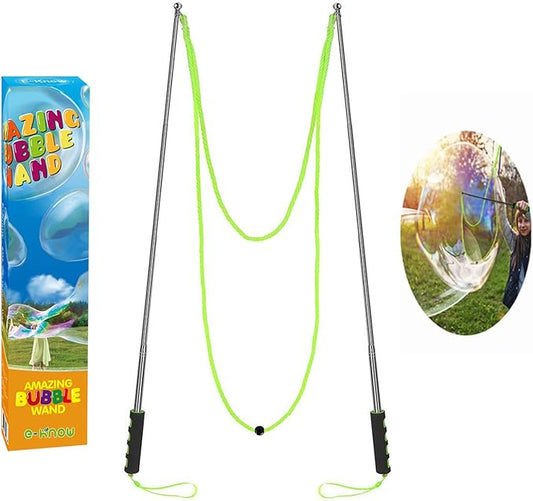 Bubble Wand,Stainless Steel Giant Bubble Wand Outdoor Toy for Kids Telescopic Design, Bubble Toys for Birthday Party, Bubble Party Favors–Works Best Bubbleventi Bubble Mix