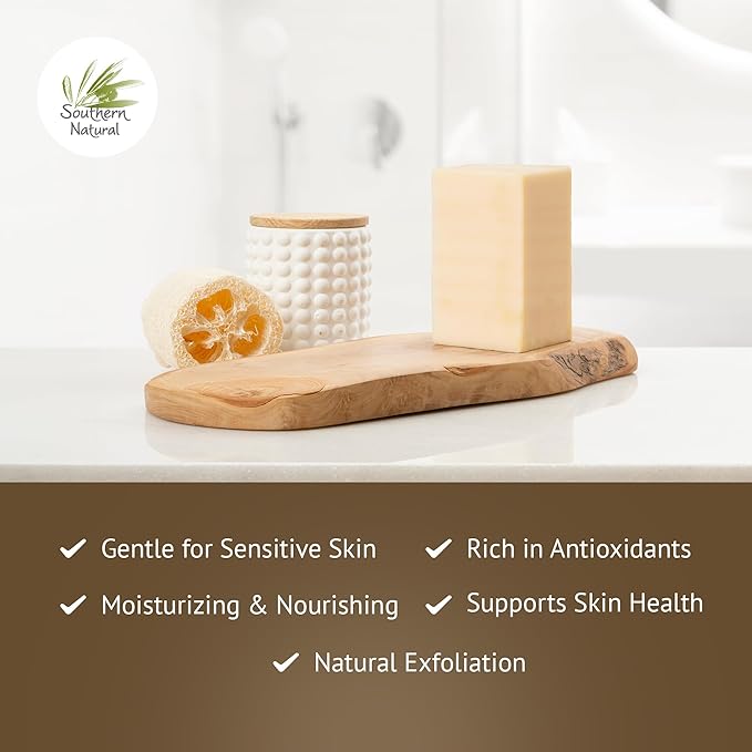 Southern Natural Goat Milk Soap Bar (Variety 3 Pack) Lavender Vanilla, Lemongrass, Earl Grey - For Dry Sensitive Skin. Handmade Natural Soap For Face & Body.(Each Bar 4-4.5 oz)
