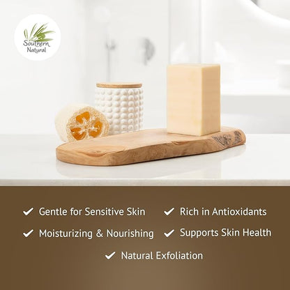 Southern Natural Goat Milk Soap Bar (Variety 3 Pack) Lavender Vanilla, Lemongrass, Earl Grey - For Dry Sensitive Skin. Handmade Natural Soap For Face & Body.(Each Bar 4-4.5 oz)