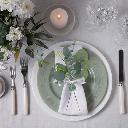 Eucalyptus Leaves Stems 150 PCS, 4 Kinds Mixed Artificial Greenery Stems for Wedding Decor Vase Floral Arrangement Centerpiece
