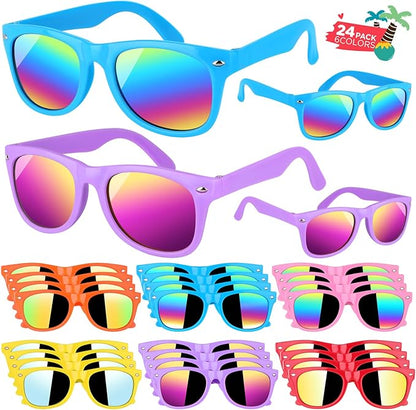 GINMIC Kids sunglasses Party Favors, 24Pack Kids, Boys and Girls Sunglasses Bulk Age 3-8 with UV400 Protection,Party Favors For Kids, Birthday Classroom Goodie Bags Party Supplies