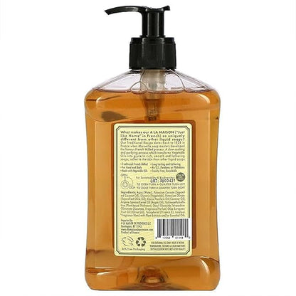 A LA MAISON French Liquid Hand Soap, Plumeria - Natural Hand Wash Made with Essential Oils - Biodegradable, Plant-Based, Vegan, Cruelty-Free, Alcohol & Paraben Free (16.9 oz, 6 Pack)