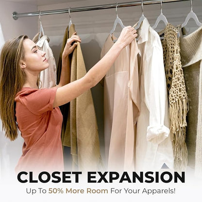 200 Pack Velvet Hanger for Shirt Pants Dresses Skirts Suits Jackets - Slim Space Saving Design - Standard Coat Hanger - Sturdy & Durable Design with Shoulder Grooves Hook