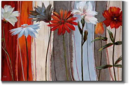 Home Decor Landscape Canvas Wall Art Abstract Floral Painting Modern Pictures Artwork Decoration for Living Room Kitchen Bathroom Office, Ready to Hang