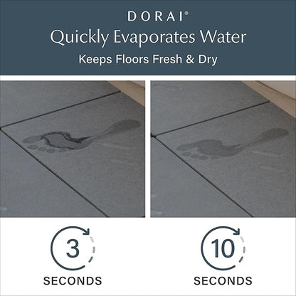 Dorai Home Stone Bath Mat for Bathroom – Large, Quick-Drying, Non-Slip Surface, Customizable Design, 22.3" L x 31.6" W x 0.6" H, Slate