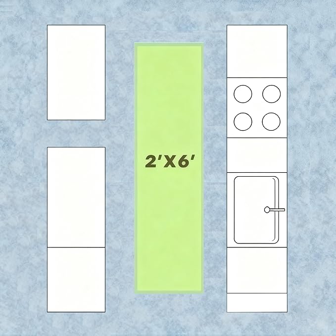 Hallway Runner 2.6x8 Area Rugs Washable Green Hallway Rug