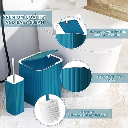 Bathroom Set - 28PC Gorgeous Teal Bathroom Set with Shower Curtain, Bathroom Accessory Set, Bathroom Sets with Shower Caddy