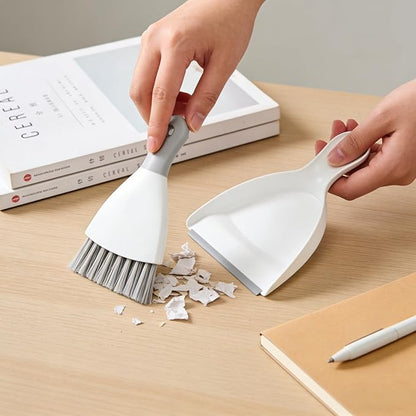 Mini Dustpan and Brush Set, Small Broom and Dustpan Set Dust Pan and Portable Hand Broom Dustpan and Broom Combo Compact for Desk, Table, Home, Kitchen Necessities