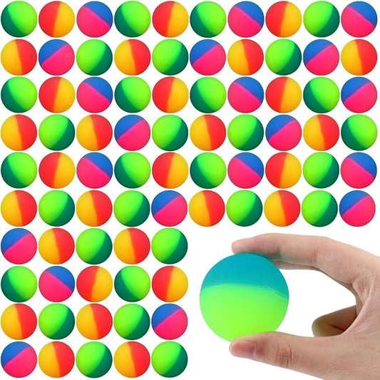Jenaai 150 Pcs 45 mm/1.77 Inch Bouncy Balls for Kids, Large Rubber High Bouncing Balls in Bright Assorted Multi Colors Bulk for Birthday Party Favors Easter Classroom Carnival Prizes Gift