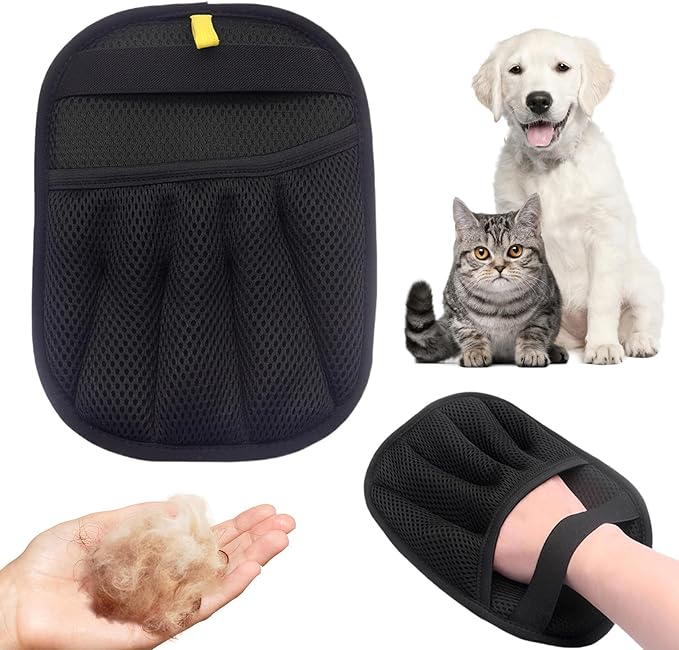 Pet Hair Removal Glove, Electrostatic Pet Hair Remover Gloves for Cats & Dogs, Pet Hair Remover Tool Grooming Gloves